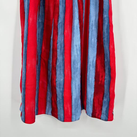 Tuckernuck Pomander Place Mini Dress Linen Blend Puff Sleeve Painterly Striped - Picture 8 of 14